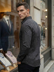 Férfi ing fekete OZONEE V/V184Z