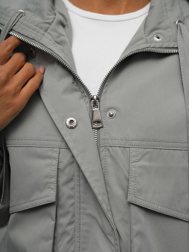 Női Kabát Szürke OZONEE O/G118Z