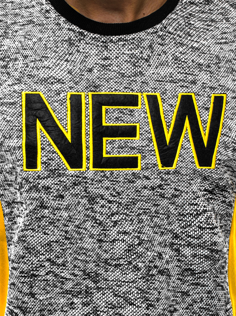 Férfi blúz Szürke OZONEE JS/KS1908Z