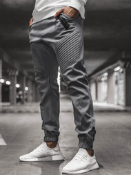 Férfi nadrág színű jogger Szürke OZONEE A/0952