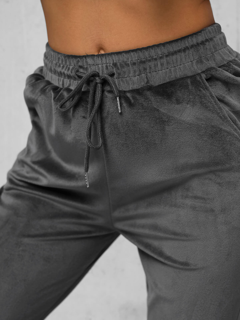 Női Melegítő Szett Velúr Grafit OZONEE JS/35C1612/5