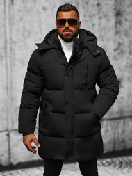 Férfi Steppelt Kabát Fekete OZONEE JS/5M3118/392