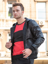 Férfi kabát fekete OZONEE N/5003/18Z