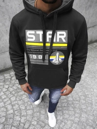 Férfi kapucnis pulóver Fekete OZONEE JS/Y10055