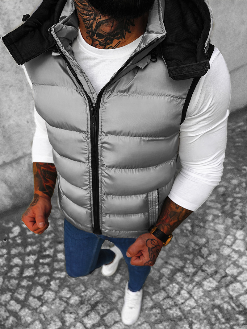 Férfi Mellény Szürke OZONEE N/7129