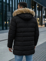 Férfi Steppelt Kabát Fekete OZONEE JS/5M3122/392Z