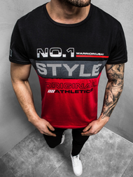 Férfi póló Fekete-piros OZONEE JS/SS10900Z