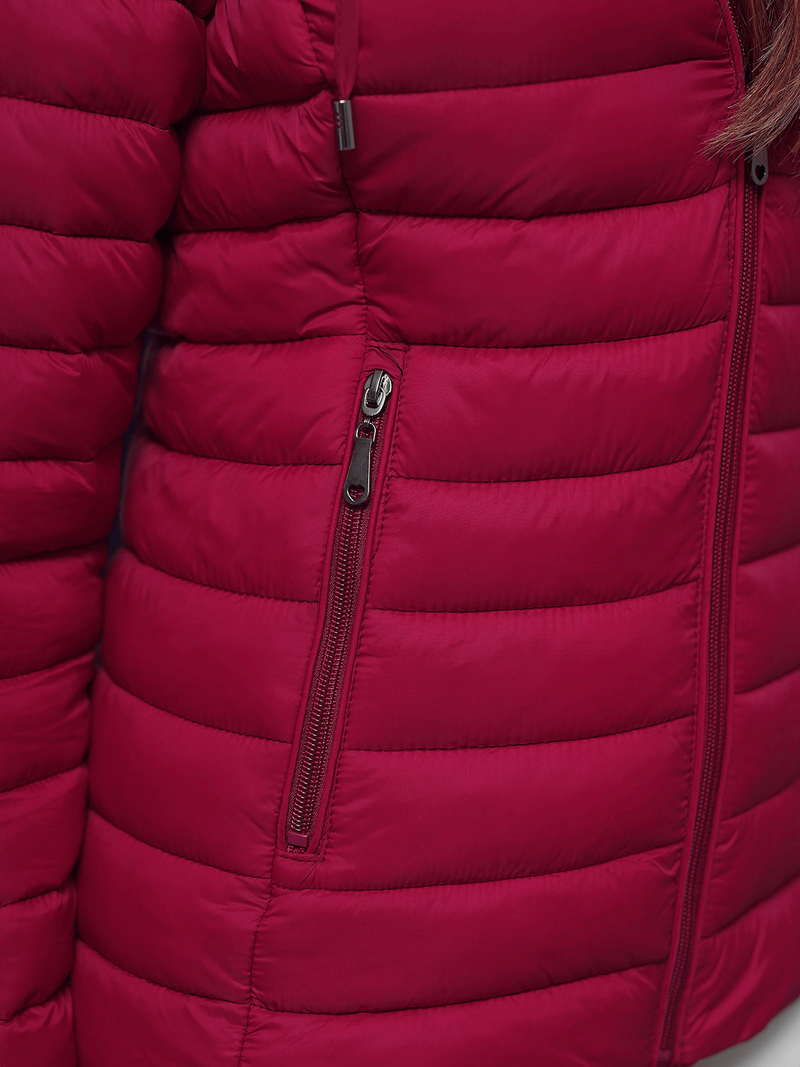 Női Kabát Bordó OZONEE JS/16M9101/06