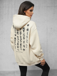 Kapucnis felső bézs OZONEE O/SWE23017Z