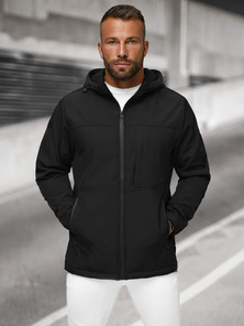 Férfi softshell kabát fekete OZONEE JS/27B6523/3