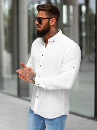 Férfi Ing Fehér OZONEE O/V143