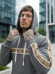 Férfi kapucnis felső grafit OZONEE JS/8B1729/5Z