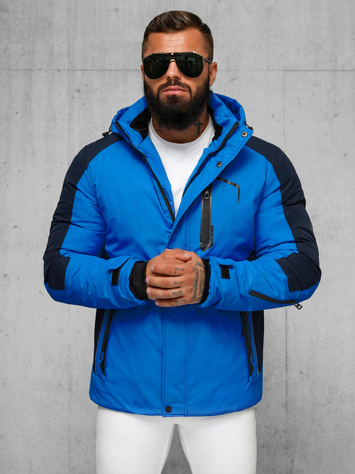 Férfi Steppelt Kabát Kék OZONEE JS/91M9905/184Z