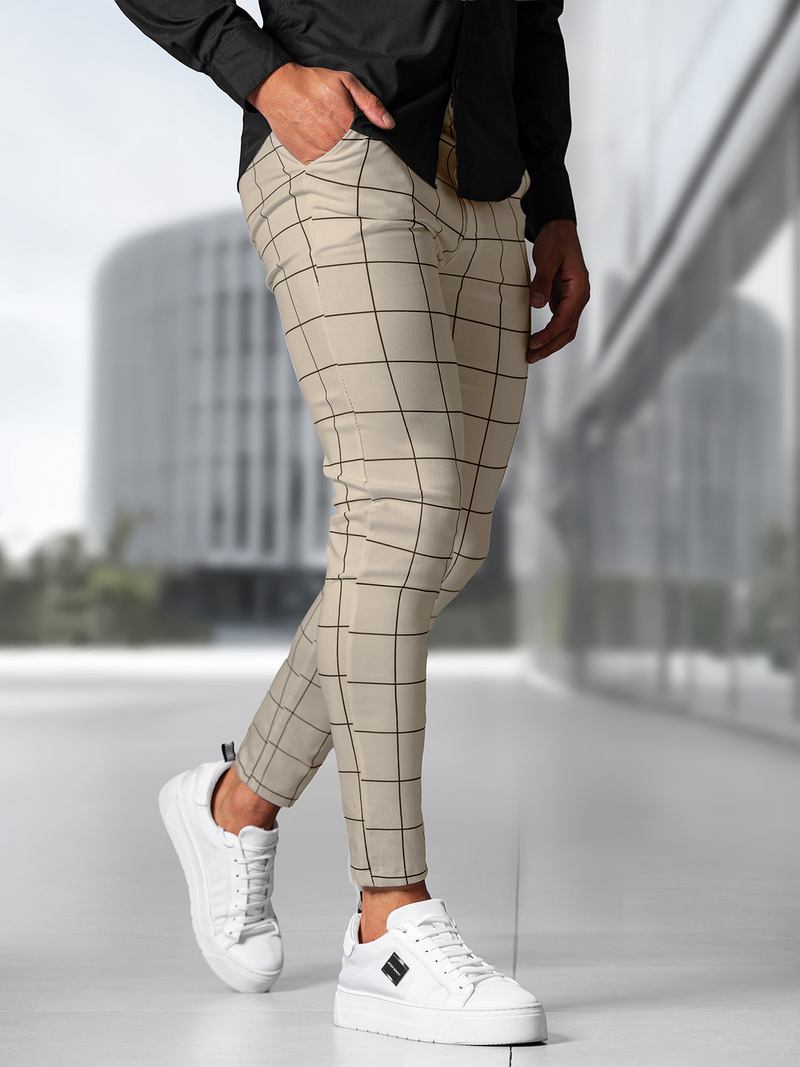 Férfi Chino Nadrág Bézs OZONEE O/P4009Z