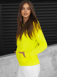 Női kapucnis pulóver Sárga neon OZONEE JS/W02Z