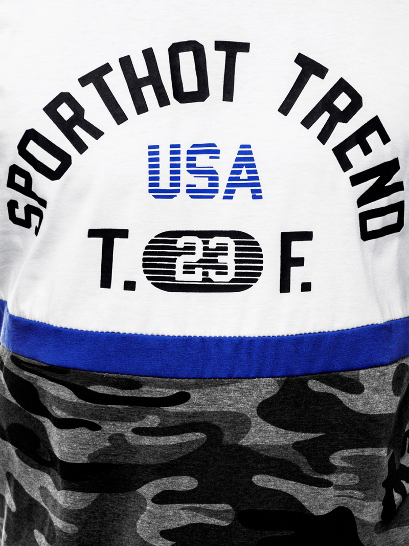 Férfi póló Fehér OZONEE JS/SS10983Z