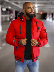 Férfi kabát piros OZONEE JS/57M7501/270