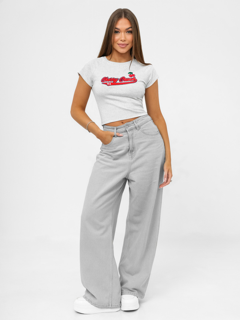 Női polo szürke OZONEE JS/R62744