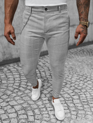 Férfi chino nadrág szürke OZONEE DJ/550176