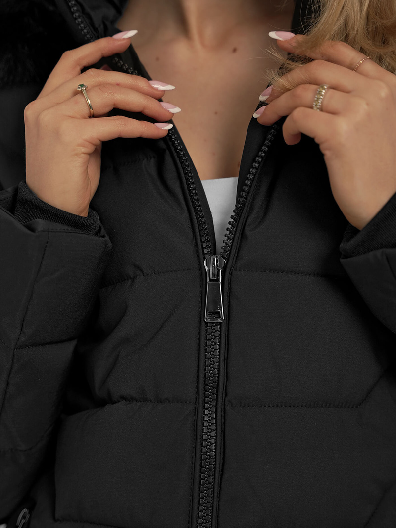 Női téli kabát fekete OZONEE JS/16M9121/392Z