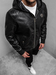 Férfi kabát fekete OZONEE N/5003/18Z