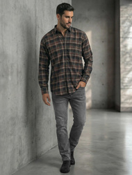 Férfi Ing Gránát OZONEE V/V177Z