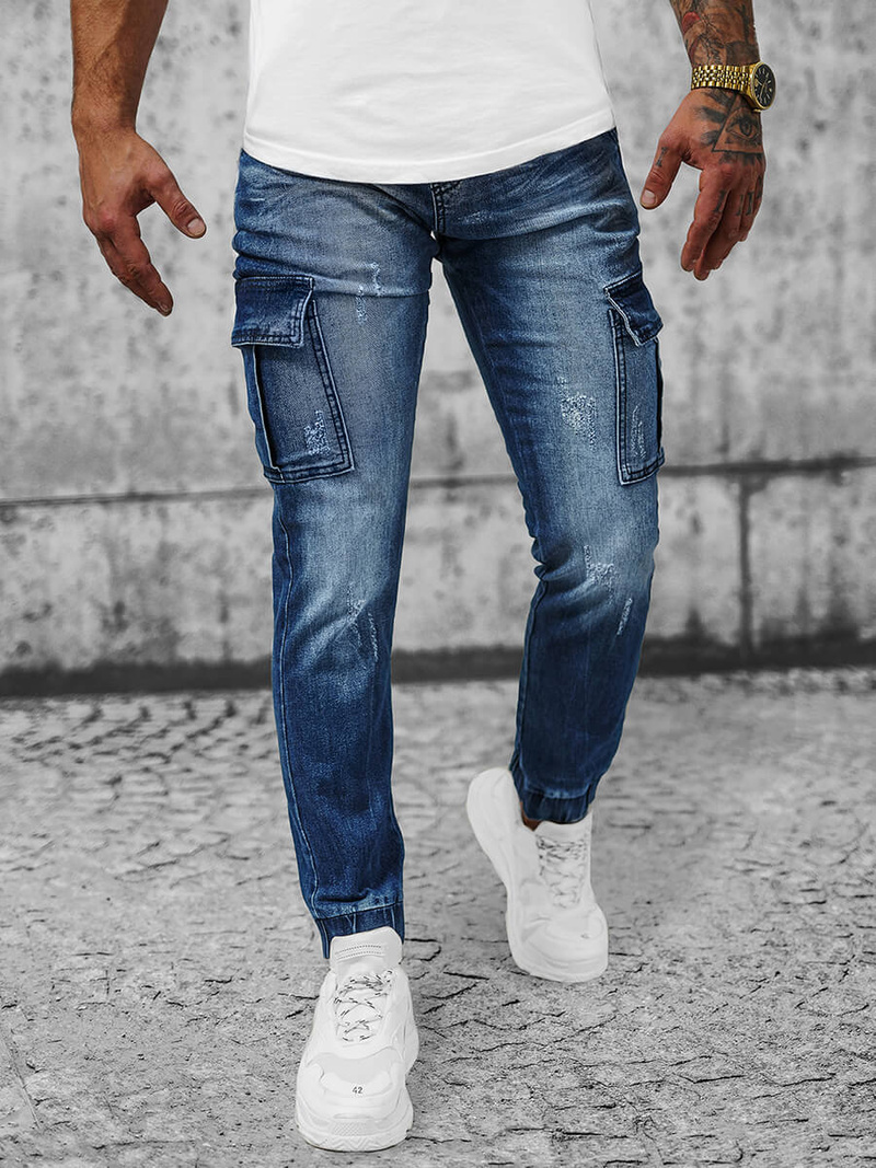 Férfi Nadrág Jogger Sötét-Kék OZONEE NB/MP0130BS