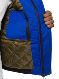 Férfi téli kabát kék OZONEE JS/2019005