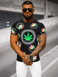 Férfi Póló Fekete OZONEE O/T135/3