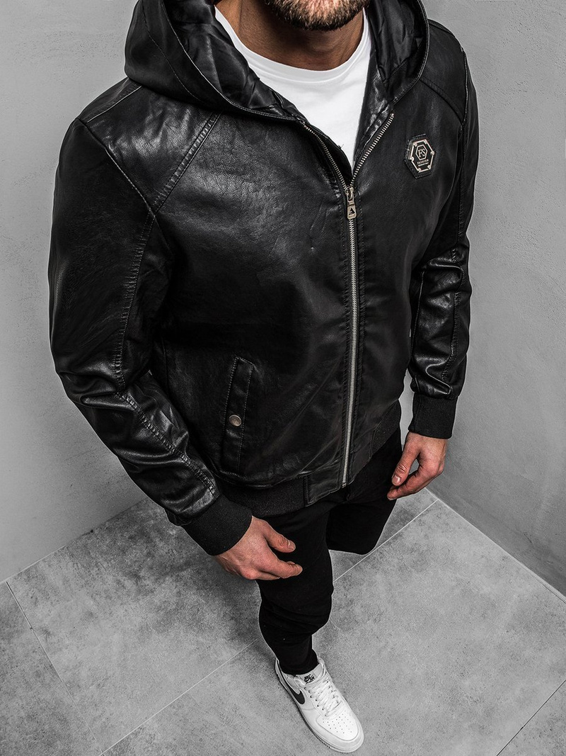 Férfi kabát fekete OZONEE N/5003/18Z