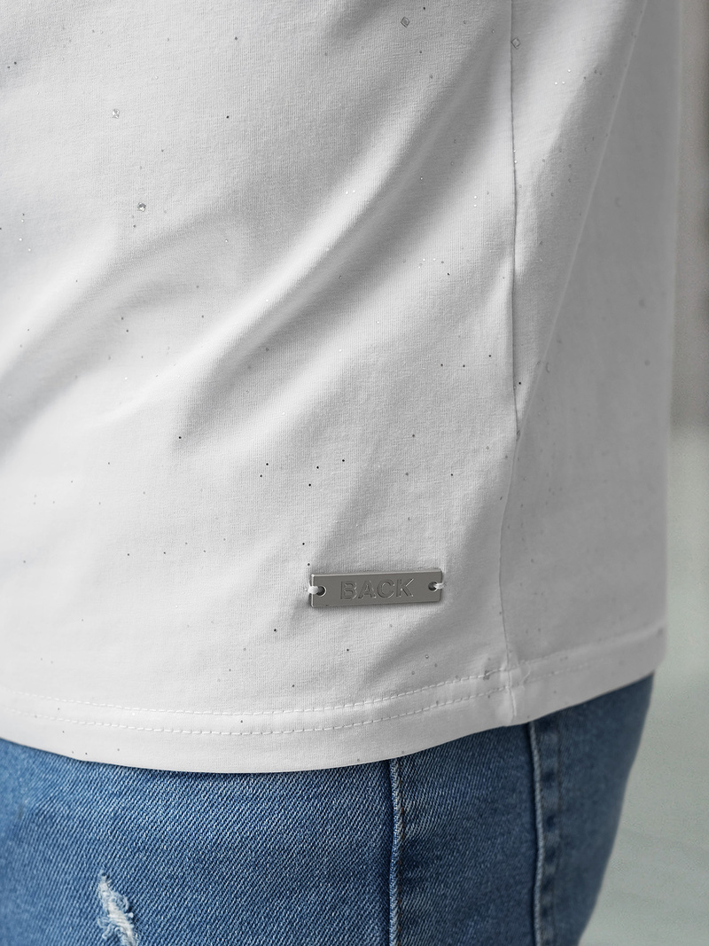 Férfi Póló Fehér OZONEE O/QQ1390