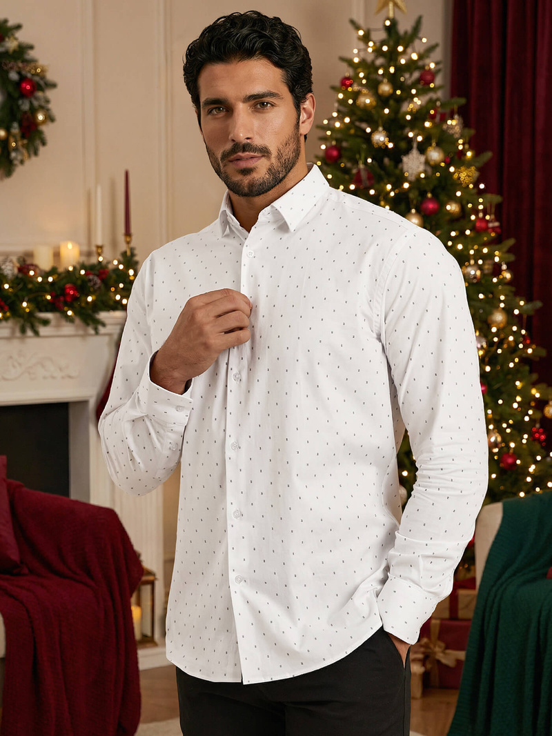 Férfi Ing Fehér OZONEE V/V180Z