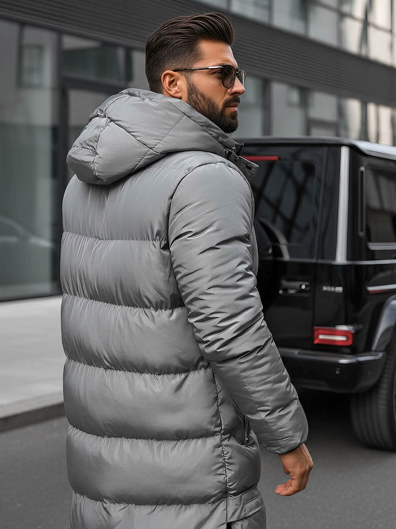 Férfi steppelt Kabát Szürke OZONEE O/M799Z