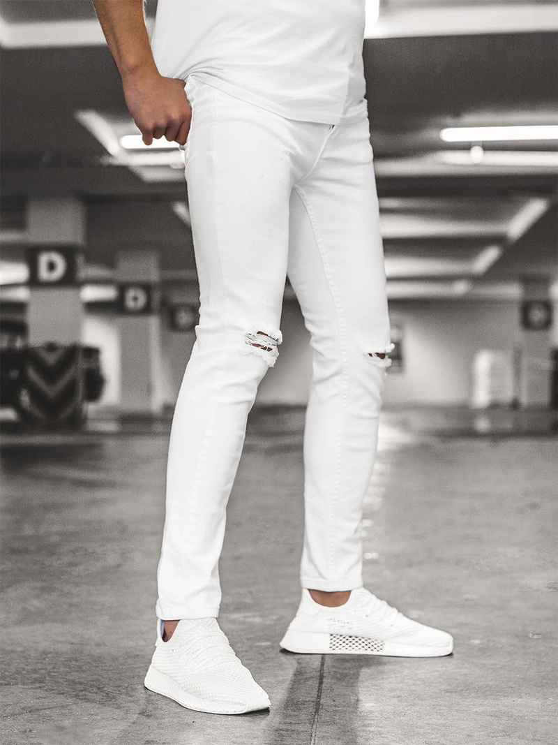 OZONEE B/8021 Férfi nadrág nadrág Fehér