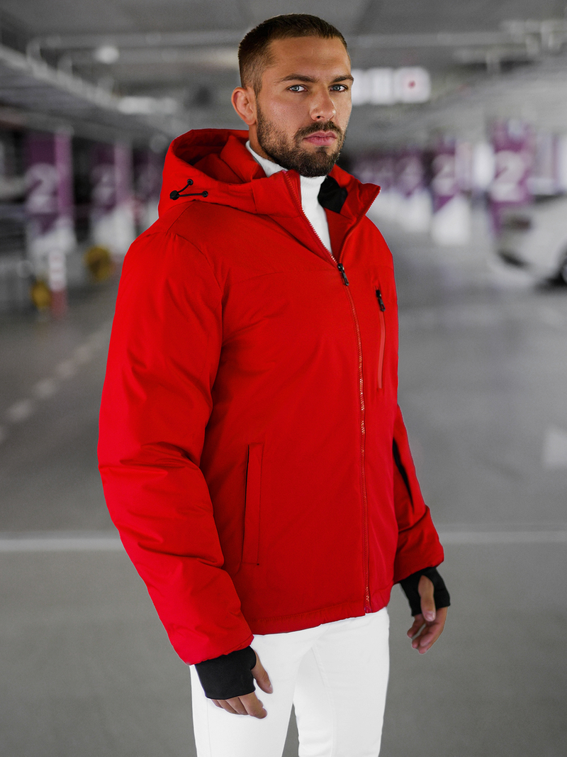 Férfi Steppelt Kabát Piros OZONEE JS/91M9901/270