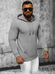 Férfi kapucnis felső szürke OZONEE O/TB2273