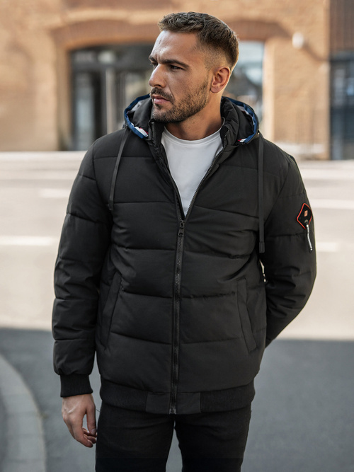 Férfi téli parka kabát fekete OZONEE JS/31M5031/392Z
