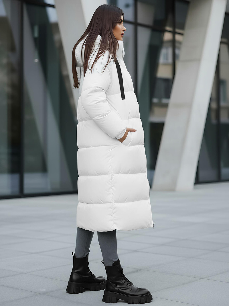 Női téli kabát fehér OZONEE JS/5M3163/281Z