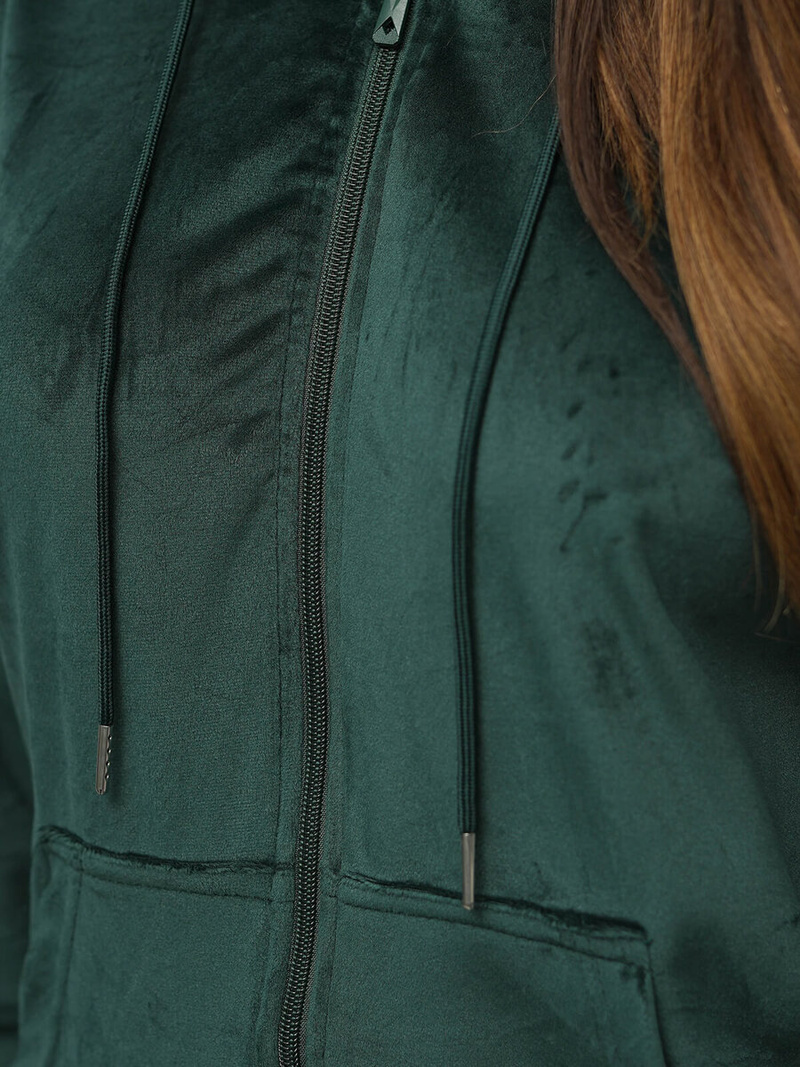 Női Melegítő Szett Velúr Sötét-Zöld OZONEE JS/8C1176/9Z