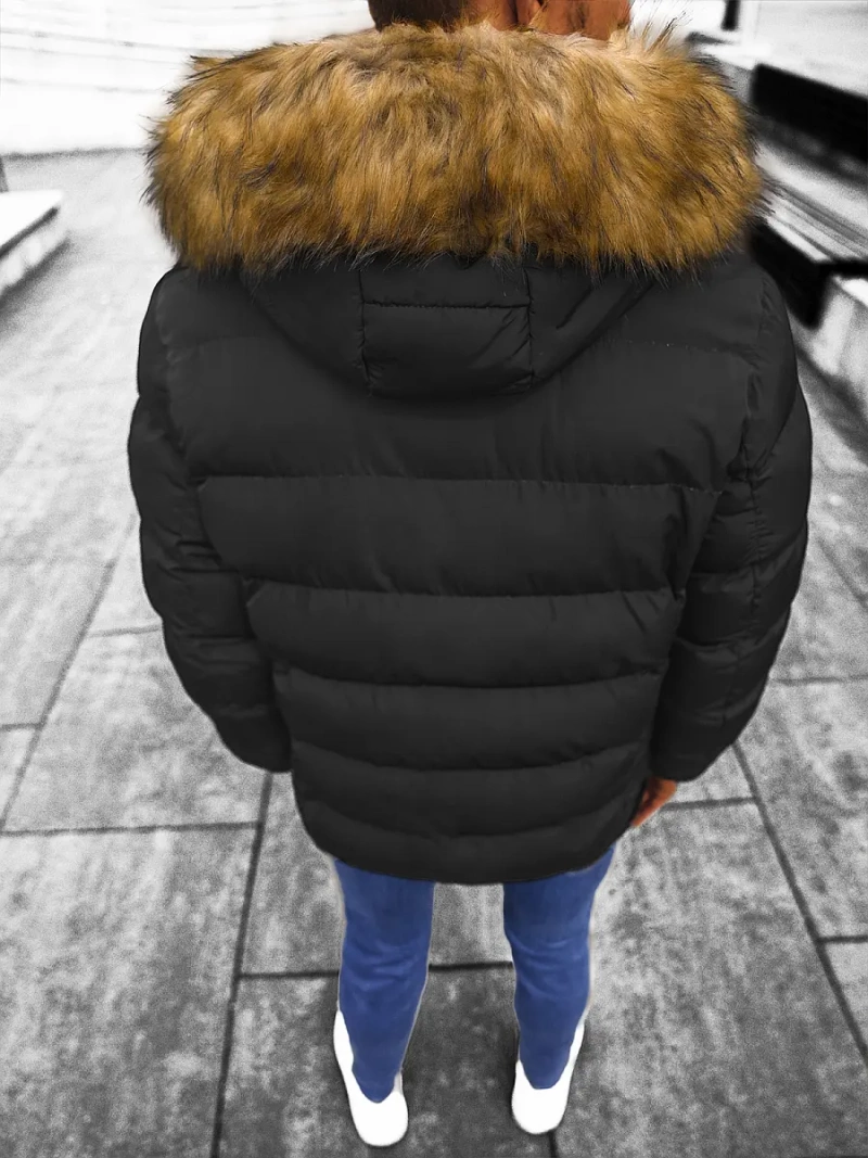 Férfi Steppelt Kabát Fekete OZONEE JS/M8107