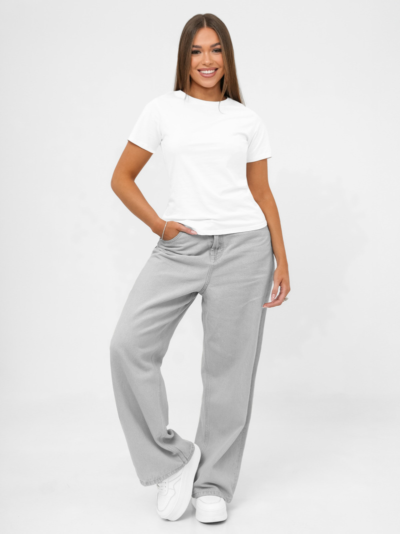 Női polo fehér OZONEE JS/96T678/1