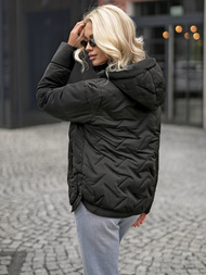 Női téli kabát fekete OZONEE JS/16M9300/392Z