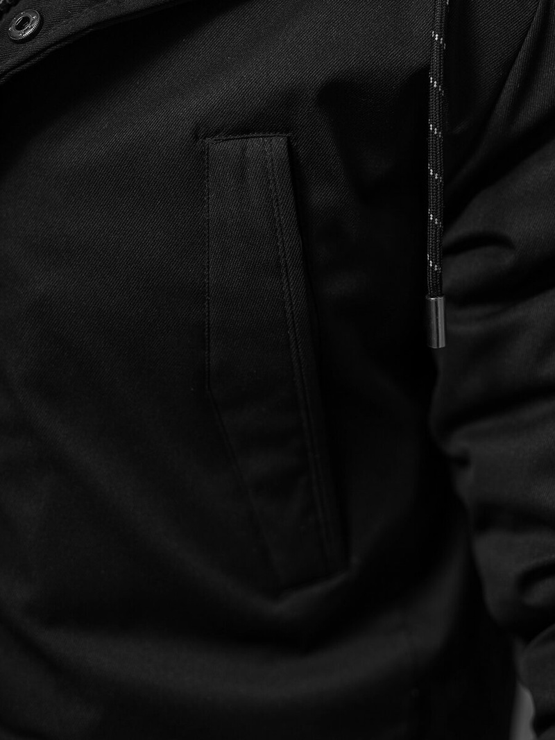 Férfi téli parka kabát fekete OZONEE JS/5M120/392