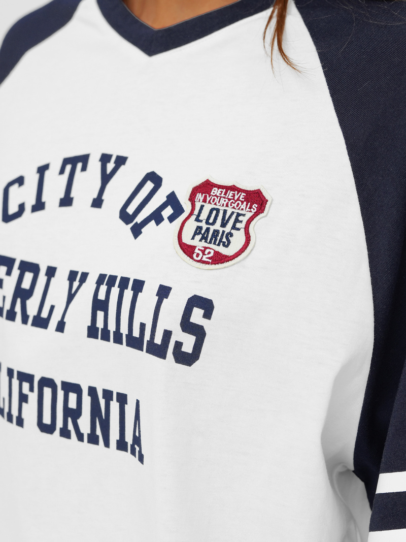 Női polo fehér-gránát OZONEE JS/R62493