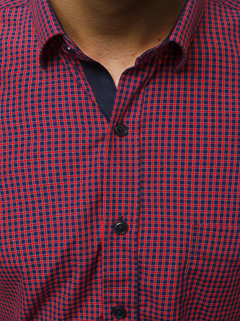 Férfi Ing Piros OZONEE B/K60Z