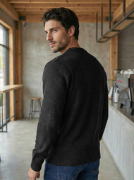 Férfi Pulóver Fekete OZONEE JS/59B3600/3