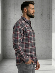 Férfi Ing Bordó OZONEE V/V178Z