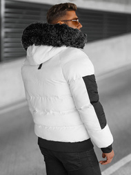 Férfi Steppelt Kabát Fehér OZONEE O/M798Z