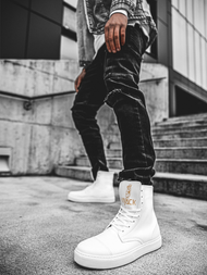 Férfi magasszárú sneakersek Fehér OZONEE KN/022