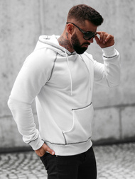 Férfi Kapucnis Pulóver Fehér OZONEE O/8B152/1